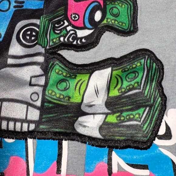 Limited Edition REBEL MINDS 2014 "Street Capitalist" Bear Patch + Screen Tee - Picture 7 of 11